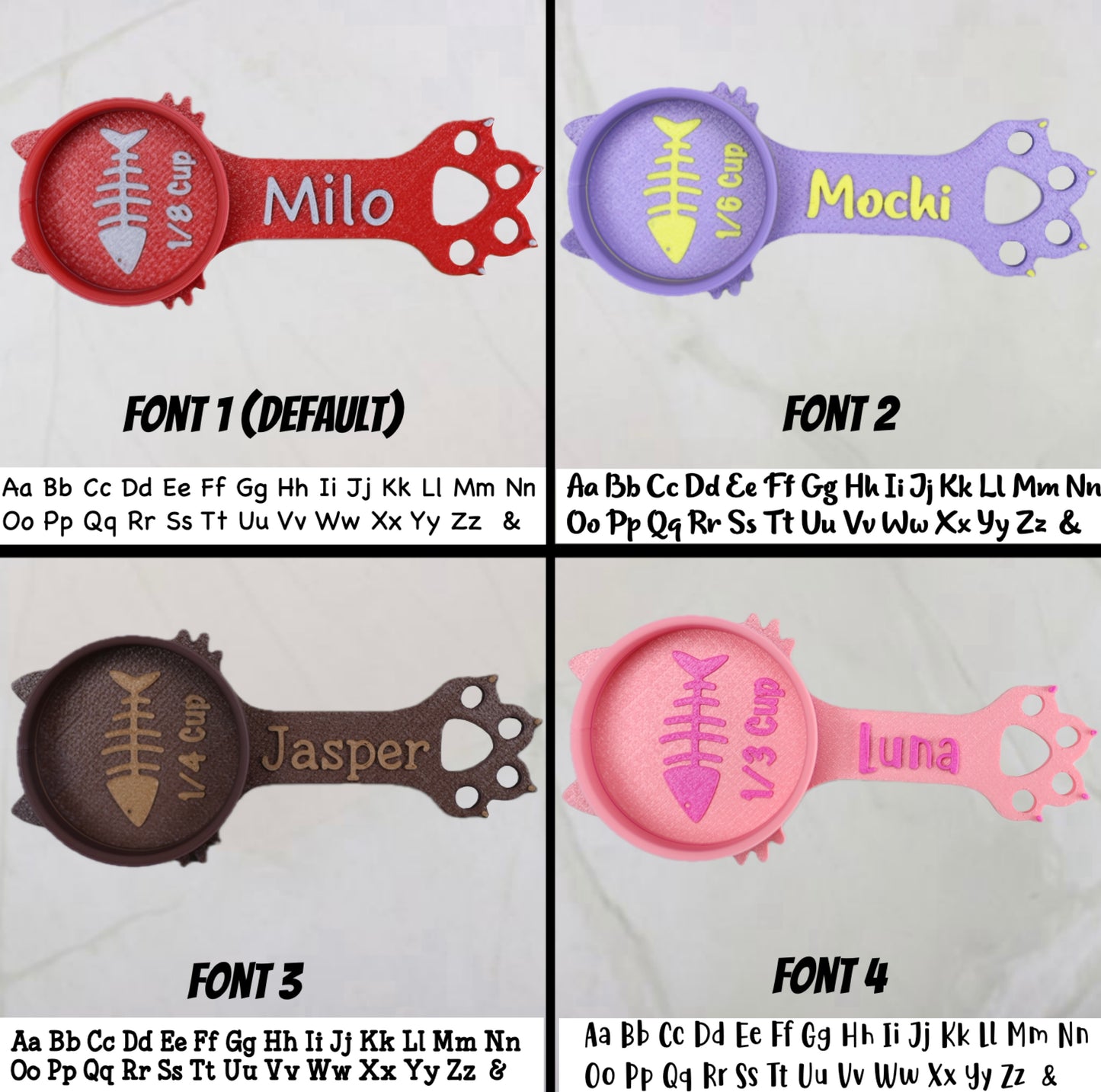 Personalized Cat Food Scoops (Circle)