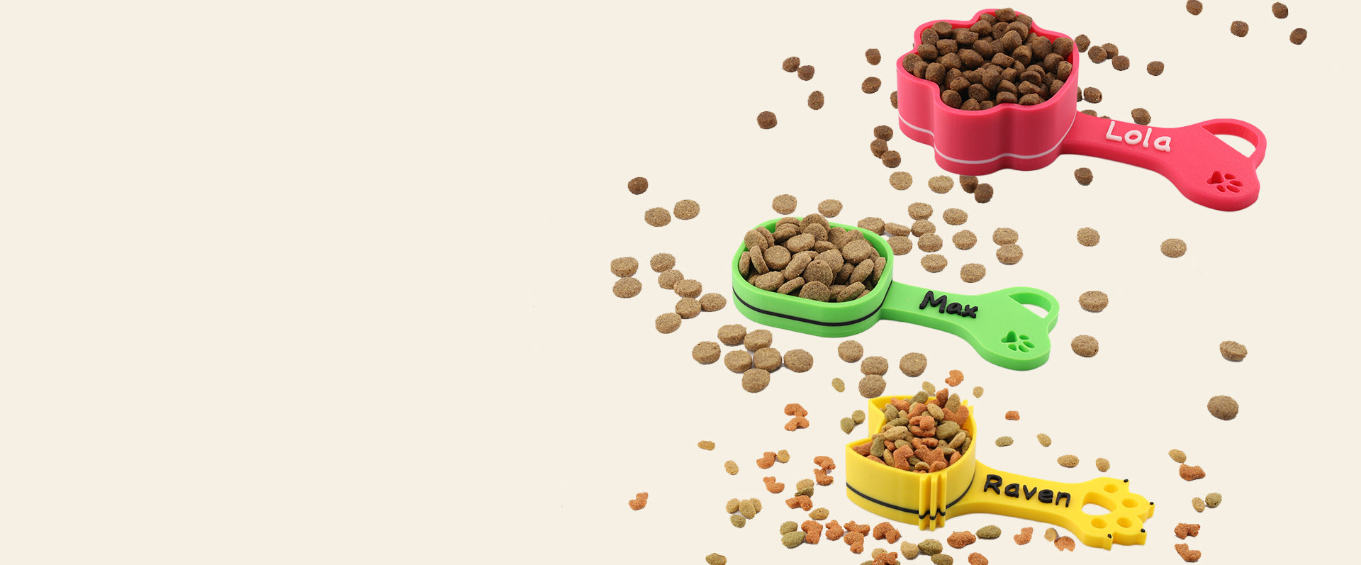 Vivid Dog Food Scoop Landscape Illustration Vivid Dog Food Scoop Landscape Illustration