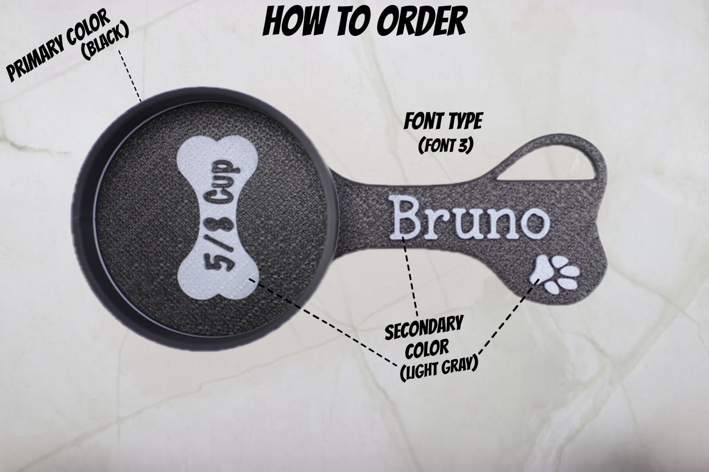 Personalized Dog Food Scoop (Circle)