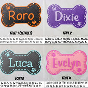 Kibble Scoops Personalized Bone Shaped Dog Crate Signs