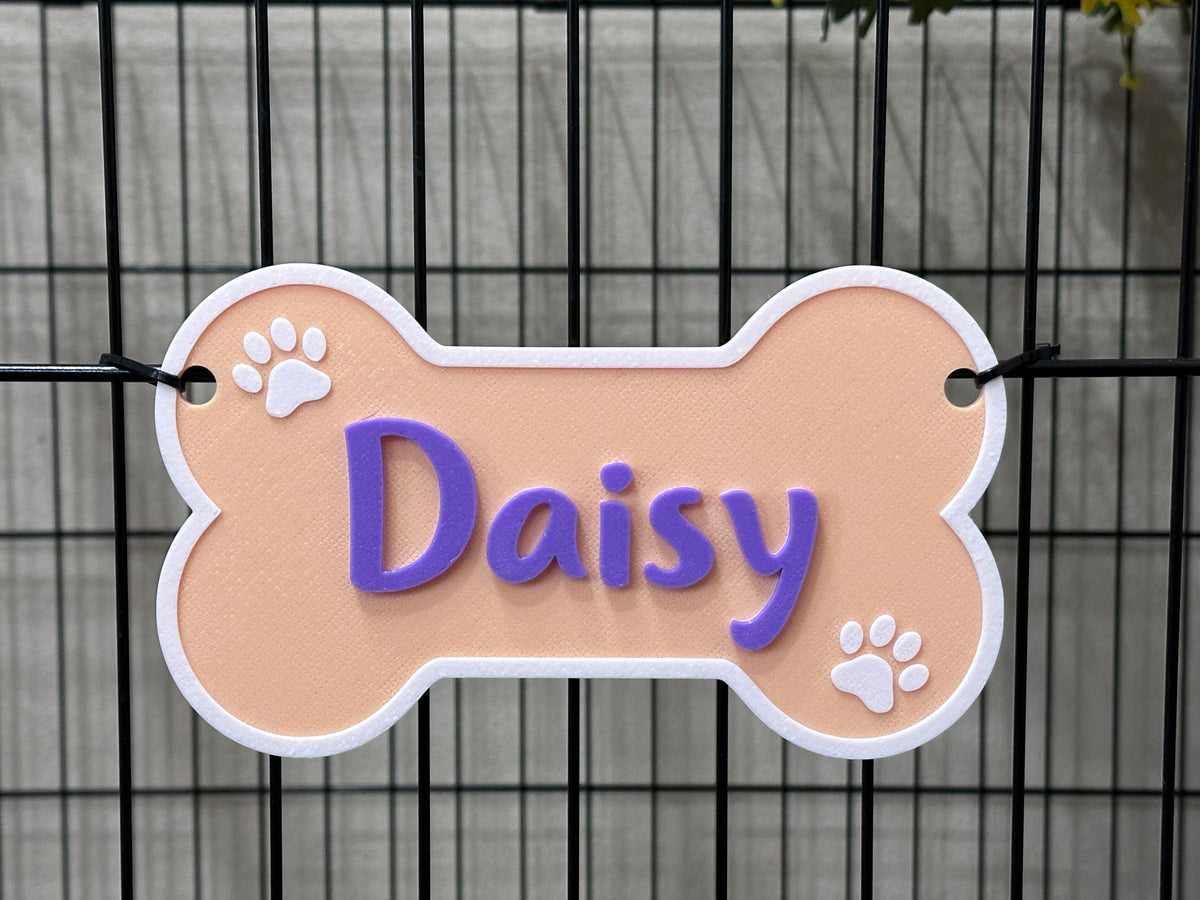 Personalized Dog Crate Signs Unique Pet Decor by Kibble Scoops