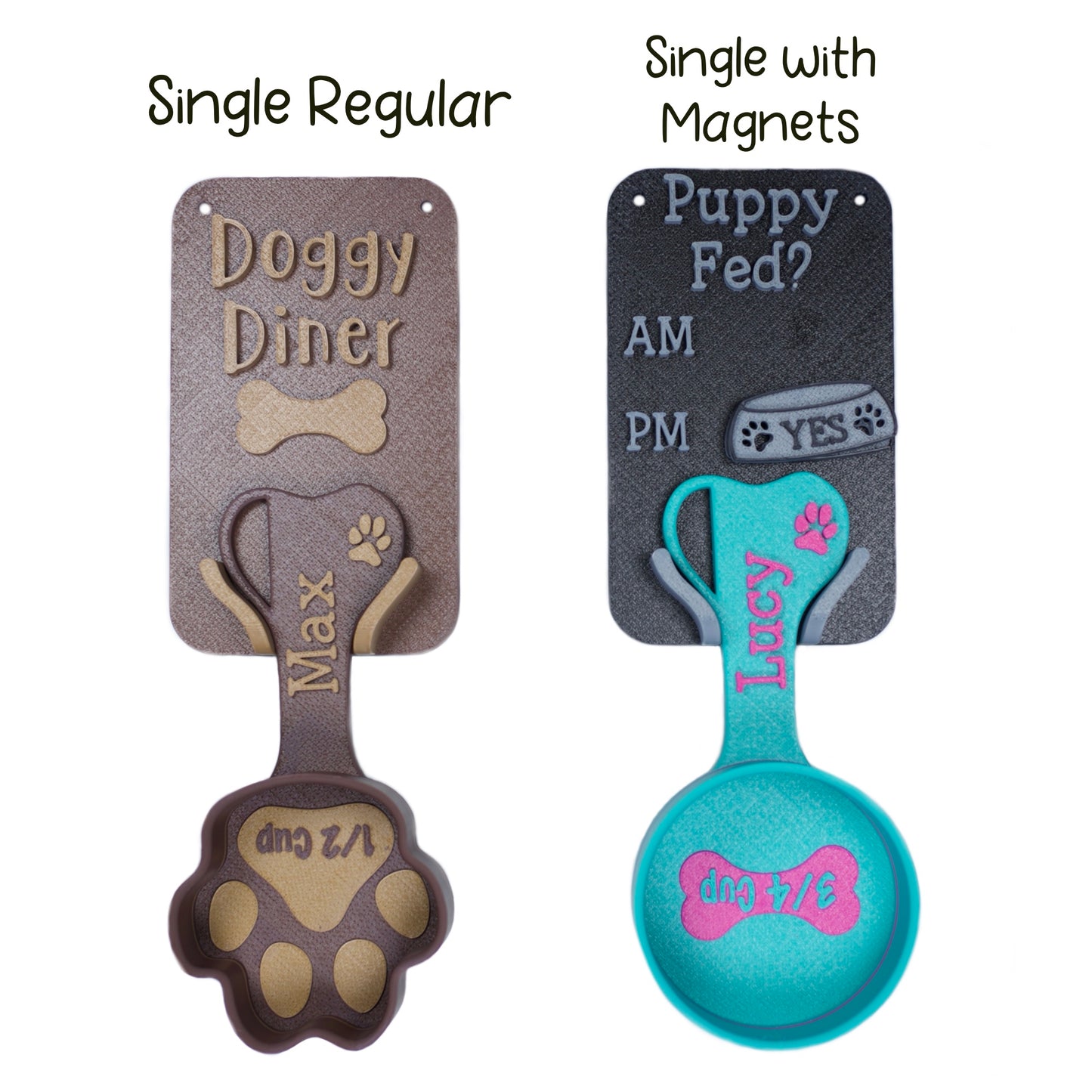 Personalized Wall Mount for Dog Food Scoops