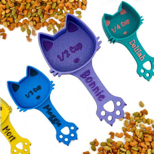 Personalized Cat Food Scoops (Cat)