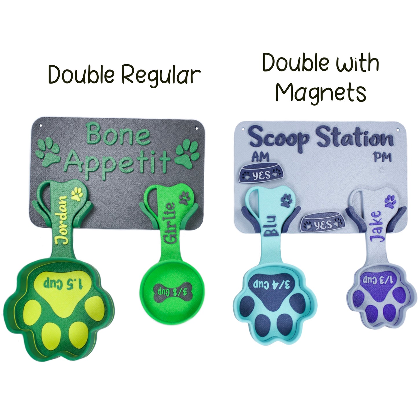 Personalized Wall Mount for Dog Food Scoops